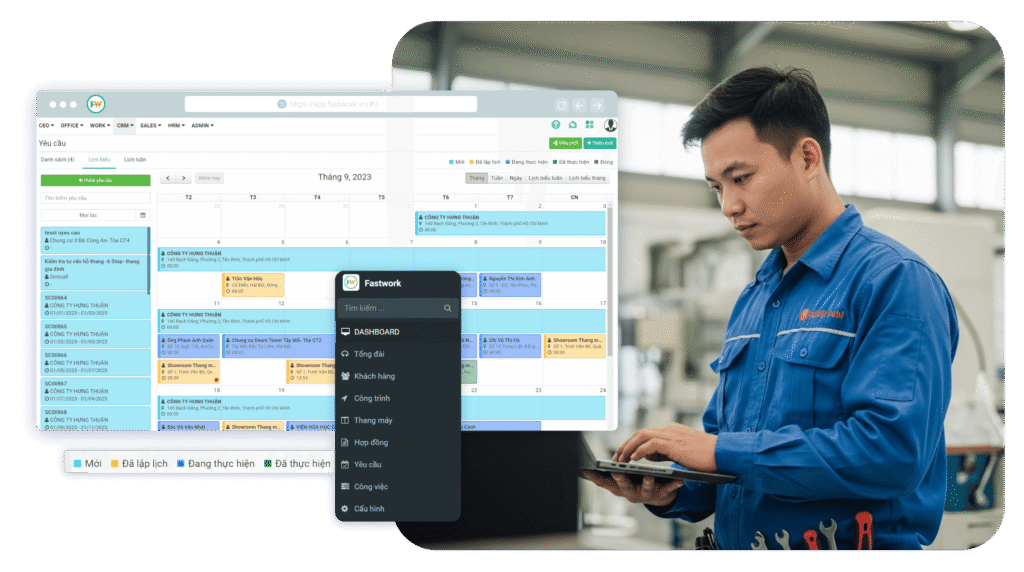 Số hóa quản lý công việc kỹ thuật viên trên FastWork